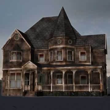 3-D house illustration by Mike Leonard