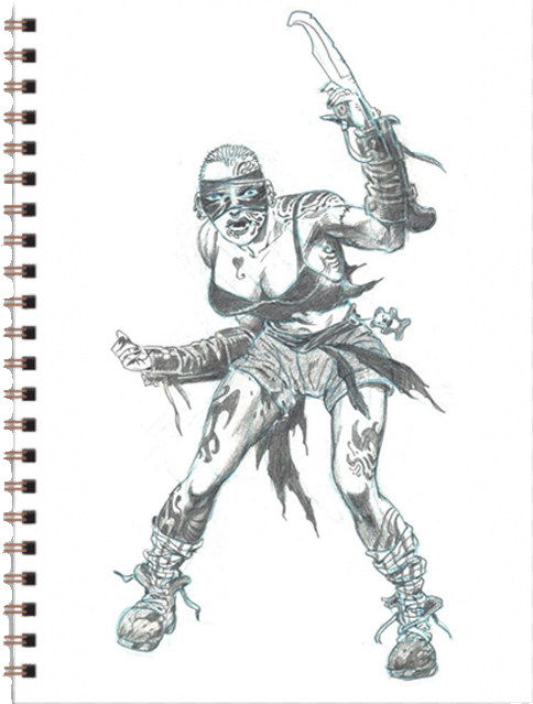 Illustration of Man Eater
